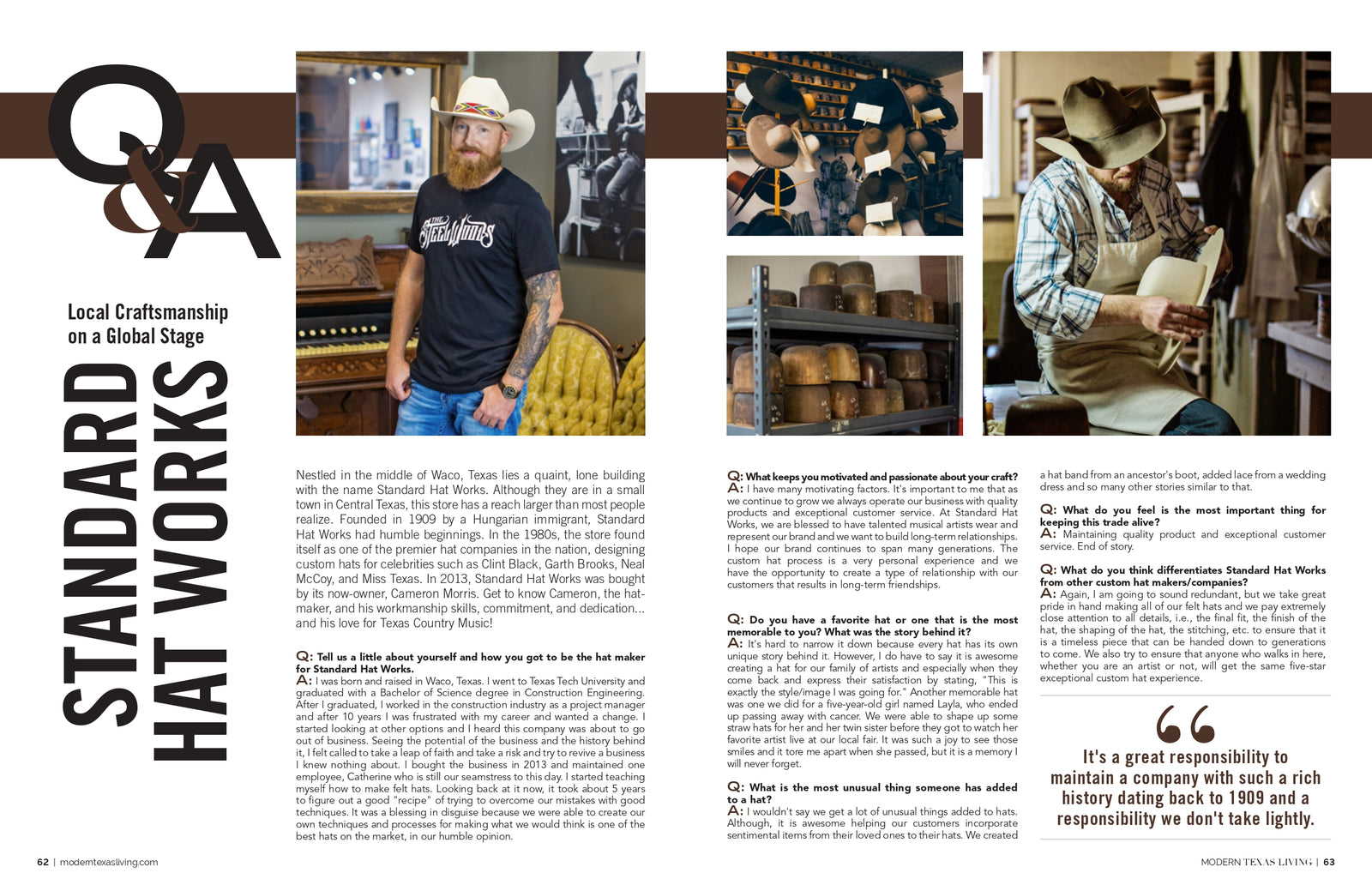 Our Story Standard Hat Works